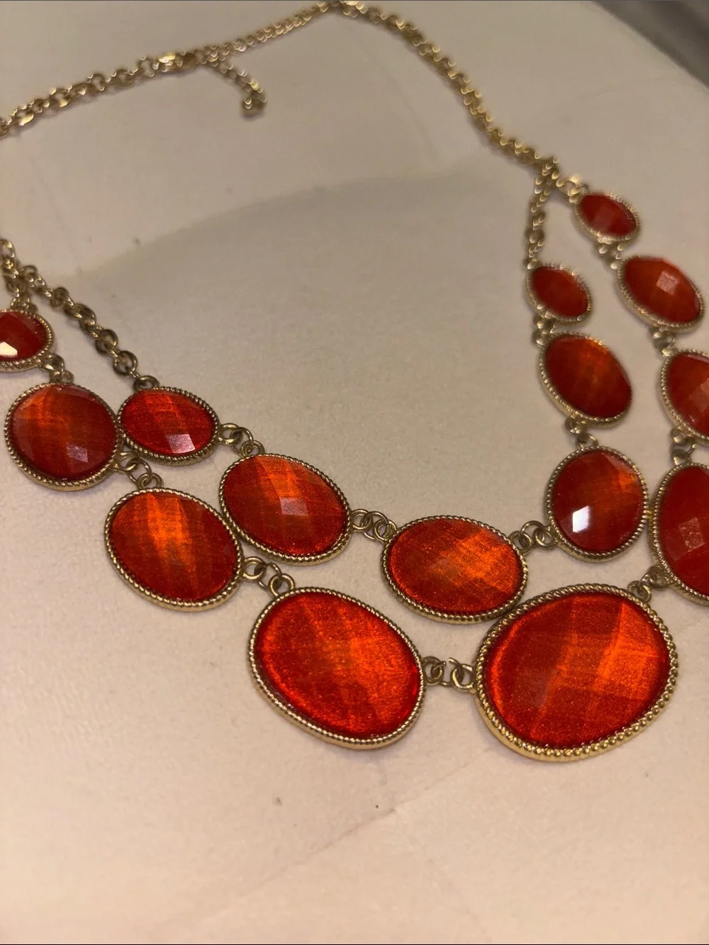 Bold Orange Statement Necklace - Fashion Jewelry